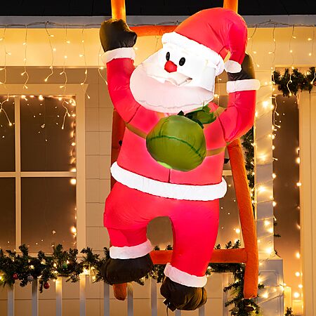 $19.99*:6ft Joiedomi Hanging Christmas Inflatable Climbing Santa with ...