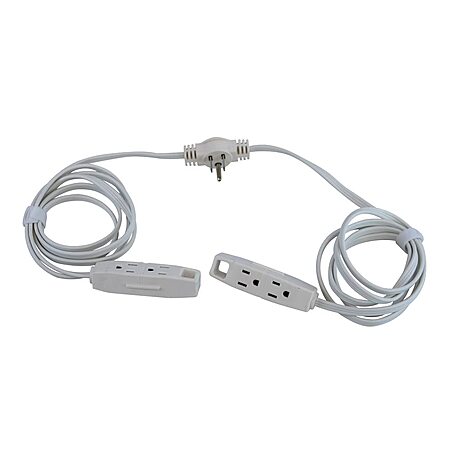 $10.56*:6-Outlet 12' (6'x6') Woods Mid Split Extension Cord (White ...