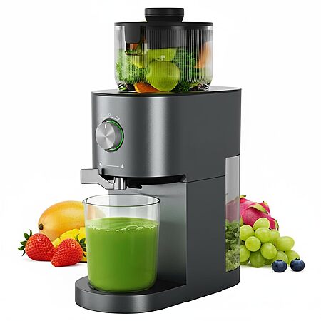 $24.99*:Silonn Slow Masticating Cold Press Juicer Machines, High Juice Yield, Self-Feeding with 5.4” Large Chute for Whole Fruits & Vegetables, Reverse Function @ Amazon