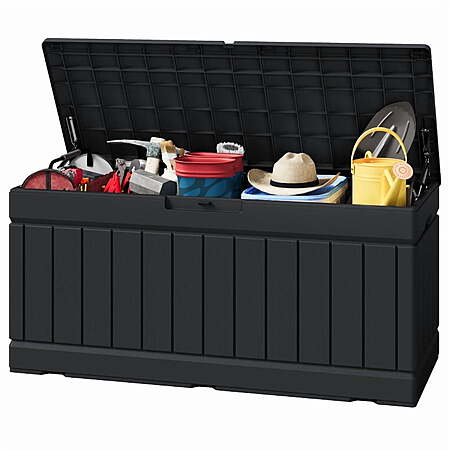 $49.49*:Homall 82 Gallon Outdoor Storage in Resin Deck Box 45.66in Width Lockable Deck Box, Black at Walmart.com (2 replies)