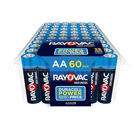 YMMV[S&S,AC]$11.92*:Rayovac AA Batteries, Double A Battery Alkaline, 60 Count at Amazon.com (6 replies)