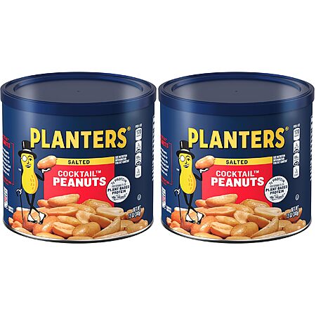 2-Pack 12-Oz Planters Cocktail Peanuts (Salted) $3.56 w/ S&S + Free Shipping w/ Prime or on $35+