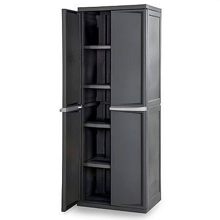 $105.29*:4-Shelf Sterilite Heavy Duty Storage Cabinet (Gray) + Free Shipping at Amazon