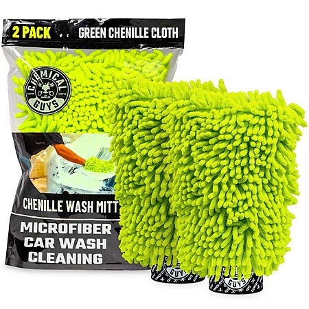 2-Pk Chemical Guys Chenille Premium Scratch-Free Microfiber Wash Mitts