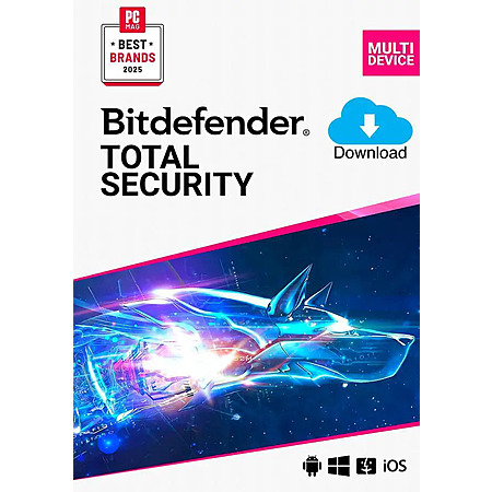 2-Years Bitdefender Total Security 2026 Software (5-Devices/Digital Dowload)