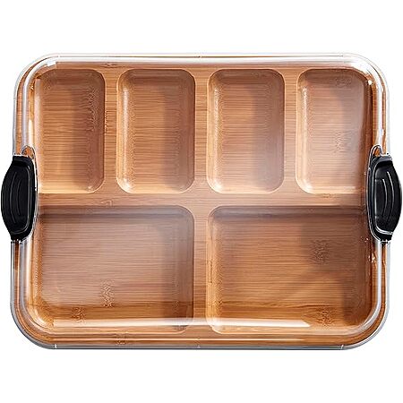 11" x 14" Farberware Build-A-Board Charcuterie Board w/ Clear Locking Lid