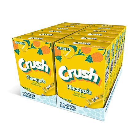 72-Ct Crush Sugar Free Powder Drink Mix Sticks (Pineapple) $7.75 