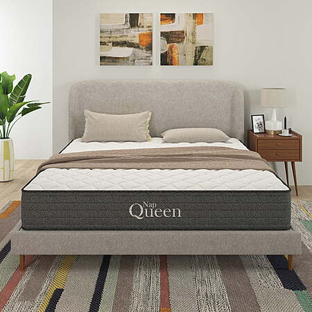 $168: Nap Queen Victoria 12" Queen Gel Infused Hybrid Mattress in a Box with Cooling Comfort and Zoned Support at Walmart.com