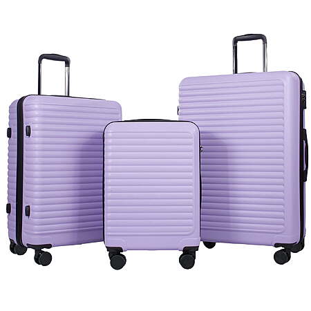 $76.99: Travelhouse 3-Piece Hardside Luggage Set, Lightweight Spinner Suitcases 20"/24"/28", TSA Lock, Multiple Colors at Walmart.com