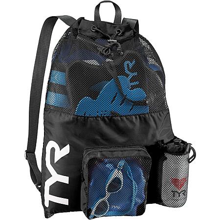 $12.24: TYR Big Mesh Mummy Backpack for Swim, Gym and Workout Gear, Black, 40-Liter Capacity at Amazon