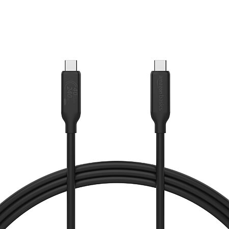 $9.44: 3.3' Amazon Basics 240W USB-C to USB-C 4 Fast Charger Cable (Up to 40 Gbps, 8K) at Amazon
