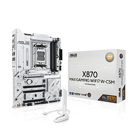 $187.14 | ASUS X870 MAX GAMING WIFI7 ATX Motherboard for AMD AM5, DDR5, PCIe 5.0, 3x M.2, Wi-Fi 7, USB4, 2.5Gb LAN, Aura Sync at Amazon