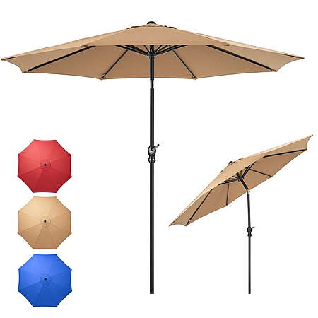 $22.99: Gianna 9FT Outdoor Patio Umbrella(Khak/Blue) at Walmart.com