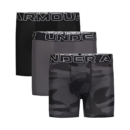 $11.13 | 3-Pack Under Armour Boy's Performance Boxer Briefs (Black,S/M/L/XL) at Amazon