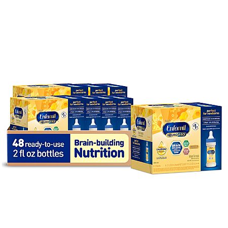 48-Pack 2-Ounce Enfamil NeuroPro Ready-to-Use Baby Formula w/ DHA, Iron & Prebiotics $34.18 (71c Ea) w/ S&S + Free Shipping w/ Prime or on $35+
