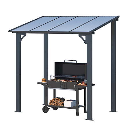 $190.9: AECOJOY 5' x 8' Hardtop Gazebo Outdoor Aluminum Pergola For Garden, Patio, Backyard-Black at Walmart.com + Free Shipping