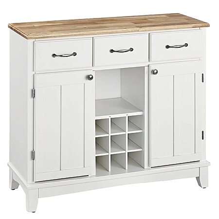 $97.13: Homestyles Buffet of Buffets Off-White Buffet Server(16.75"D x 42"W x 36.25"H) at Amazon