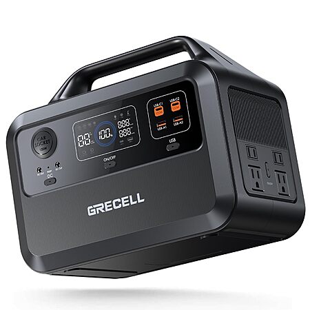 $229.95: GRECELL Portable Power Station 600W/1200W – 460Wh LiFePO4 Solar Generator for Outdoor & Emergency Backup at Amazon