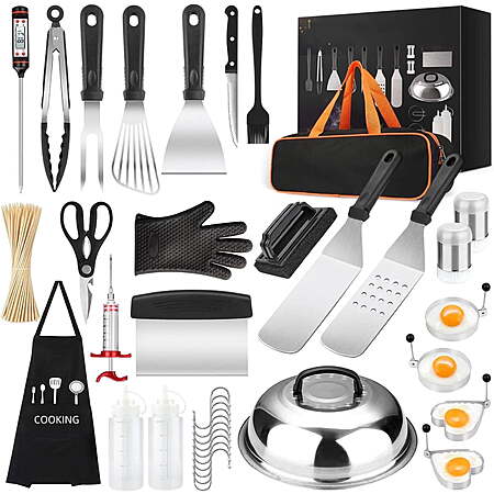 137PCS Griddle Accessories Kit – BBQ Grill Tool Set $18.79 + Free S&H w/ Walmart+ or on $35+