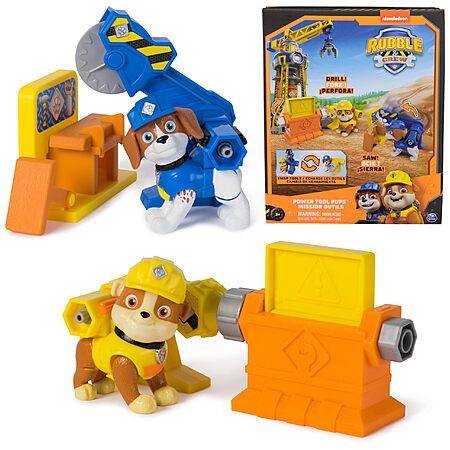 $4.74: Rubble & Crew Power Tool Pups Set – Rubble & Wheeler Figures with Construction Tools at Amazon