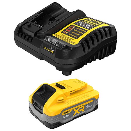 DeWALT XR Powerstack 20V 5Ah Battery/Charger Starter Kit $88.80 + Free S&H at Amazon