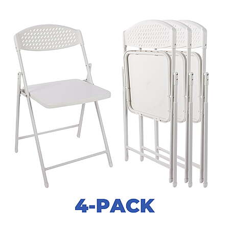 4 Pack Mainstays Furniture Steel Banquet Folding Chairs White $35.97 + Free Shipping at Walmart.com