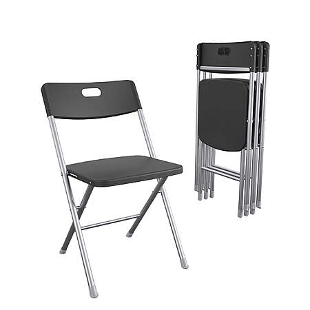 4-Pack Mainstays Resin Seat & Back Folding Chair, Black $39.94 + Free Shipping at Walmart.com