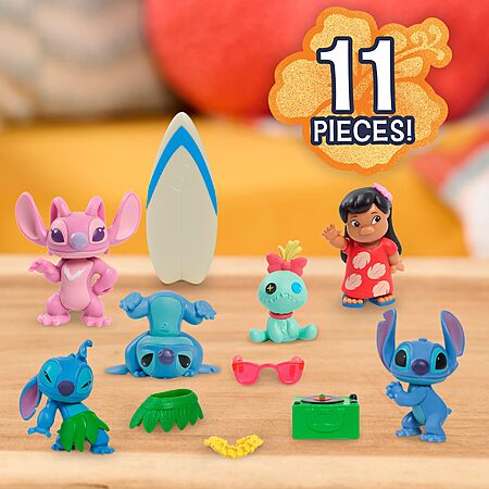 Disney Stitch 2" Collectible Figure Set – 11 Pieces with Accessories $9.99 + Free Shipping w/ Prime or on $35+