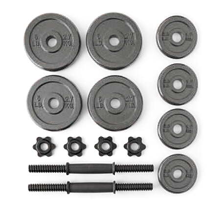 Athletic Works Adjustable Cast Iron Dumbbell Set w/ 4x 6-lb & 4x 2.5lb Plates $34