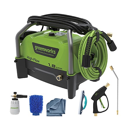 Greenworks High Flow Automotive1200-PSI 1.8-GPM Cold Water Electric Pressure Washer $109 + Free S&H