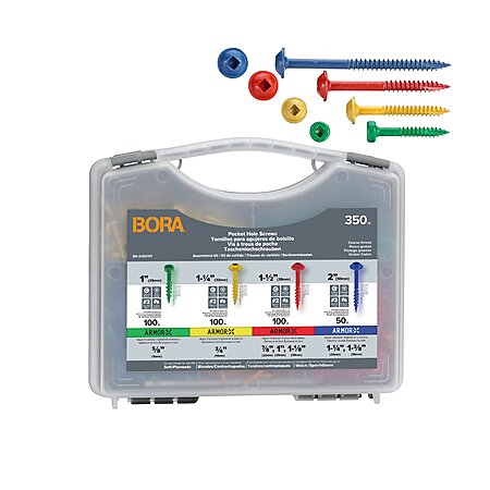 Select Stores: 350-Pc BORA Coarse Thread Pocket Hole Screws (Assorted) $10 + Free Pickup