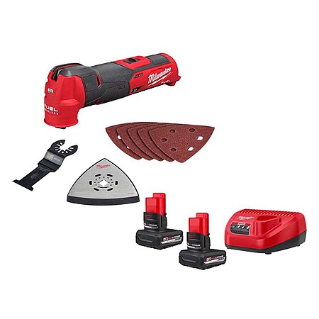 Milwaukee M12 FUEL 12V Oscillating Multi-Tool w/ 2x M12 XC 5 Ah Batteries & Charger $189 + Free S&H