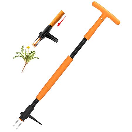 BREWIN TOOLS Stand-Up Weed Puller Tool w/ 3-Claw Steel Head $15