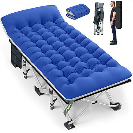 75" x 28" GVDV 1200D Portable Folding Camping Cot w/ 2-Sided Mattress $53.20 + Free S&H