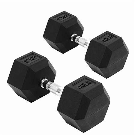 40-lb Flexwave Rubber Hex Dumbbells (Pair) $67 + Free S&H