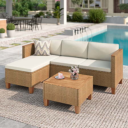 MF Studio 3-Piece Patio Furniture Conversation Set w/ Table & Cushions $253.97 + Free S&H at Walmart