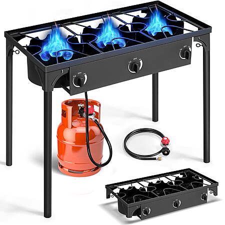 3-Burner Ktaxon Gas Propane Grill (225K BTU Total) $75.81 + Free S&H at Walmart