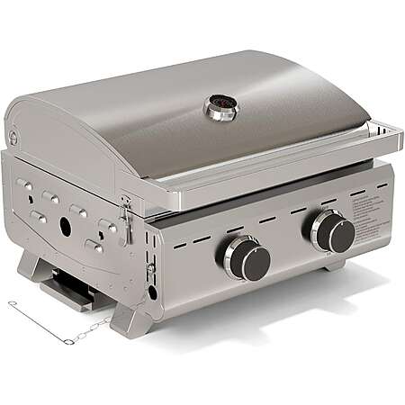 $149.99: COWSAR 239.7-Sq. in 16000 BTUStainless steel Portable Liquid propane Grill at Lowe's, Free S&H