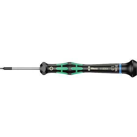 $5.78: Wera WER118064 Kraftform Micro 2054 Hexagon Electronics Precision Screwdriver (1.3X40mm) at Amazon