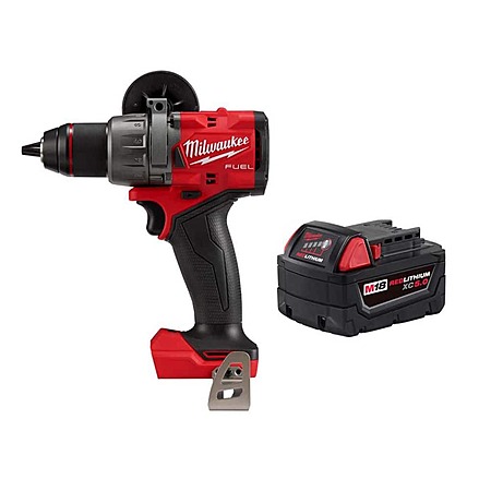 $179: Milwaukee M18 FUEL 18V Lith-Ion Brushless Cordless 1/2 in. Hammer Drill/Driver w/ 5.0 Ah Battery at HomeDepot