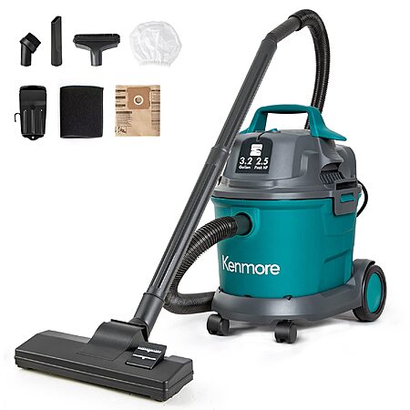 Kenmore KW3030 3.2 Gallon Wet Dry Canister Vacuum Cleaner(Green) $46.67 + Free S&H at Amazon