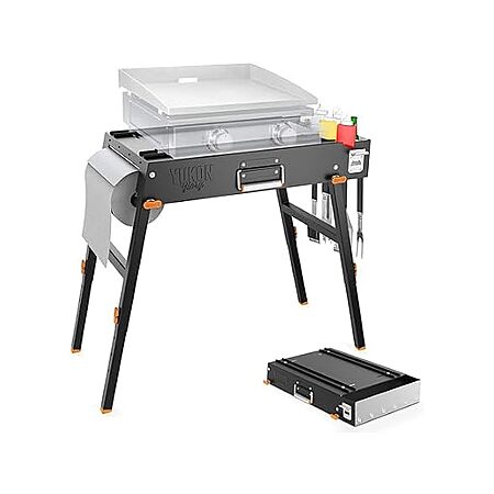 $69.99: Yukon Glory Universal Portable Grill Table/Flat Top Grill Griddles Stand with Built in Caddy at Woot!