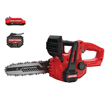 $99: CRAFTSMAN V20 20-volt max 10-in Battery 2.0 Ah Chainsaw Battery & Charger Included at Lowe's, Free S&H
