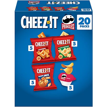 20-Pk 0.85-Oz Cheez-It & Pringles Variety Snack Packs (4 Flavors)