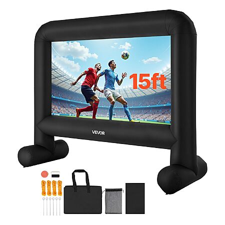 VEVOR 15FT Inflatable Movie Screen w/ Portable Storage Bag $59.99 + Free S&H at Amazon