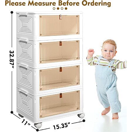 4 Tier 23QT CTSNSLH Plastic Storage Bins with Lid $27.35 + Free S&H w/ Prime or $35+