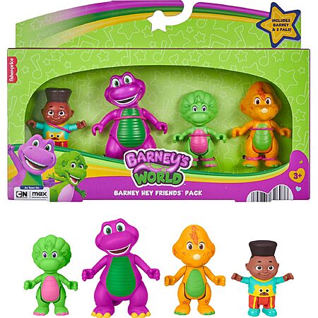 Barney Fisher-Price World Hey Friends Pack with 4 Figures $5.09 + Free S&H w/ Prime or $35+