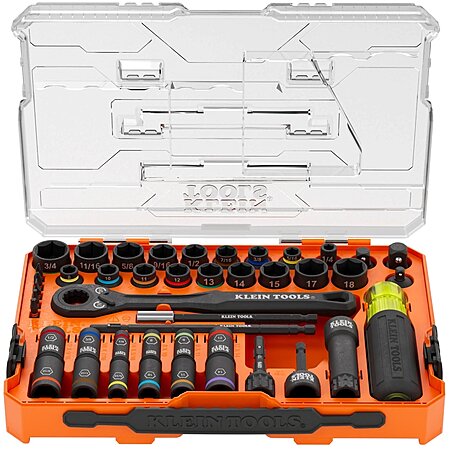 39-Pcs Klein Tools KNECT Complete Impact Pass Through and Flip Socket Set $99.98 + Free S&H at Lowe's