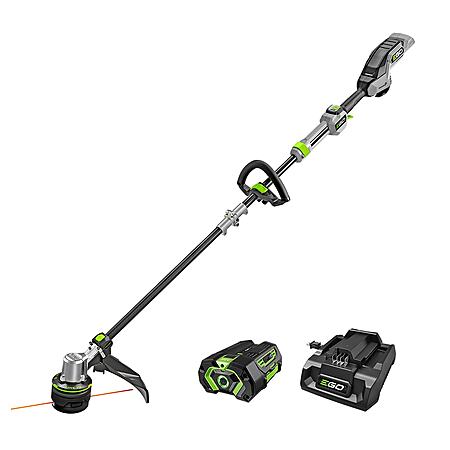 $249: EGO POWER + POWERLOAD with LINE IQ 56-volt 16-in Telescopic Shaft Battery String Trimmer 4.0 Ah (Battery & Charger Included) | ST1623T at Lowe's