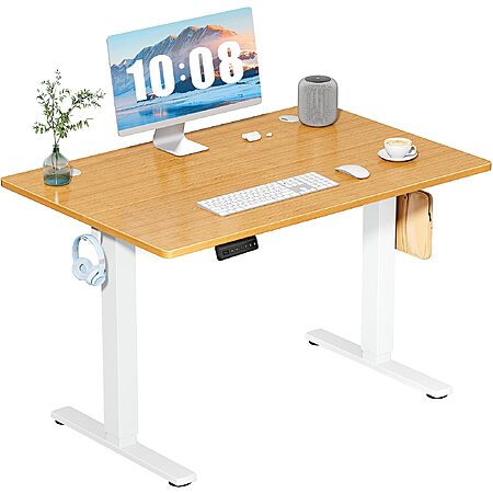 DUMOS 40 Inch Electric Standing Desk(Oak) $65.91 + Free S&H at Amazon